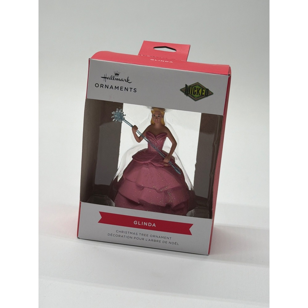 Hallmark Wicked Glinda Christmas Tree Ornament Pink Gown Wand 3HCM3755 NEW‎